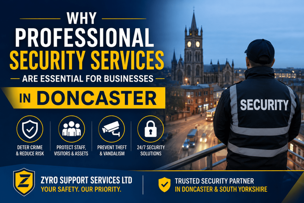 Professional security officer providing business security services in Doncaster, South Yorkshire.